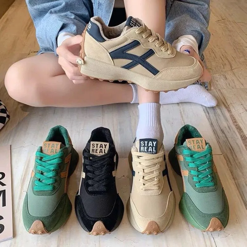 Turnschuhe Leder Plattform Schuhe neue Mode Frauen Freizeit Licht rutsch fest grün laufen Luxus Schuh Modedesigner Frauen Schuhe