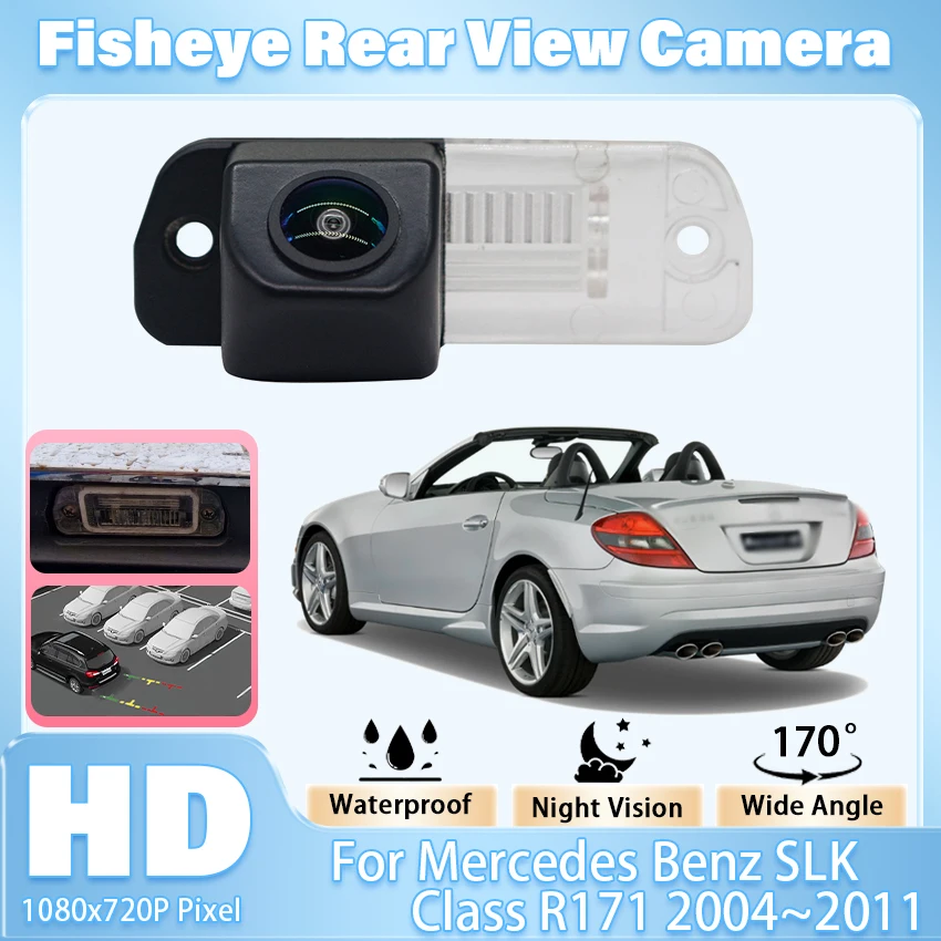 170 ° Backup Rückansicht kamera Für Mercedes Benz SLK Klasse R171 2004 ~ 2010 2011 Nachtsicht Wasserdichte Parkplatz kennzeichen Kamera Image