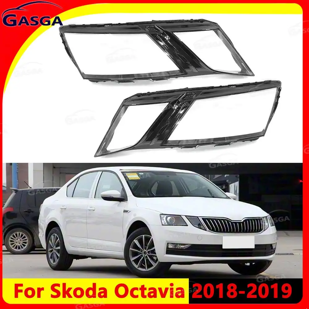 Scheinwerfer Objektiv Für Skoda Octavia 2018 2019 2020 Auto Scheinwerfer Abdeckung Scheinwerfer Shell Transparente Linse Ersetzen Original Lampenschirm