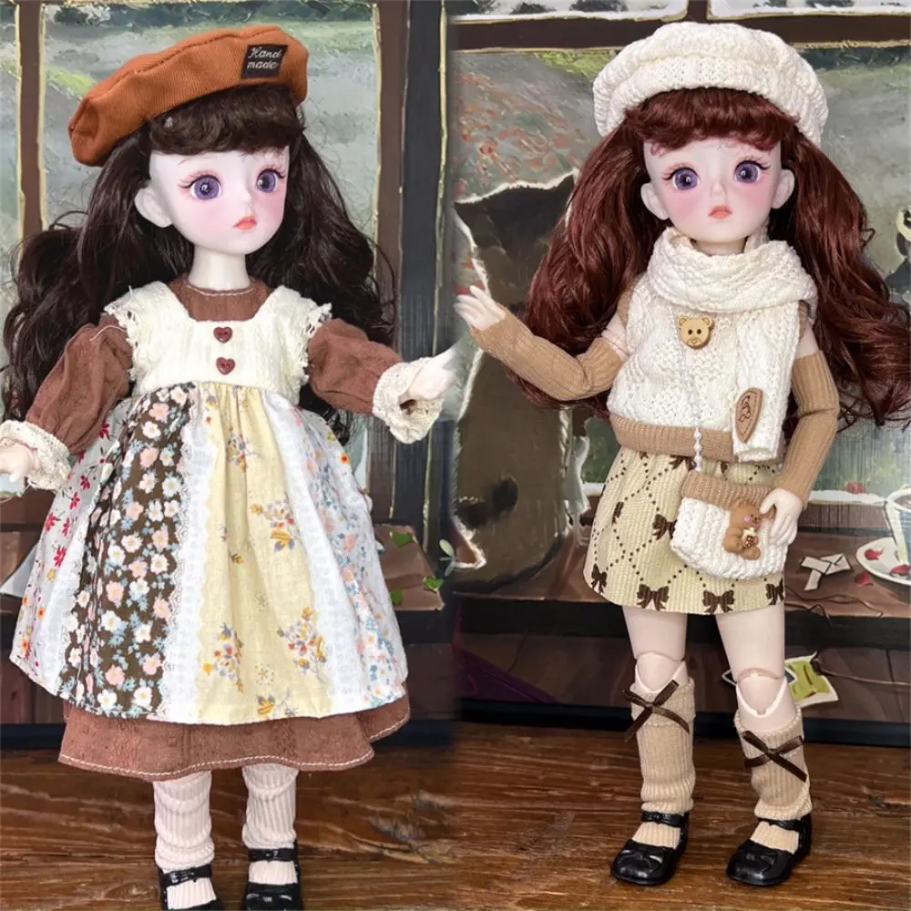 Set di 1 Bambola SD 1/6 da 30 cm con Vestiti, Capelli Lunghi, Occhi Accattivanti, Bambola da Vestire con Parrucca, Trucco Elegante, Bambola Articolata