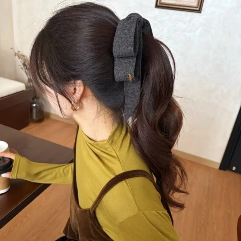 Neue modische Haarspange mit Schleifenband, Bananen-Haarspangen für Damen, Haarschmuck für den Hinterkopf, Pferdeschwanz-Accessoires, süße Haar-Accessoires