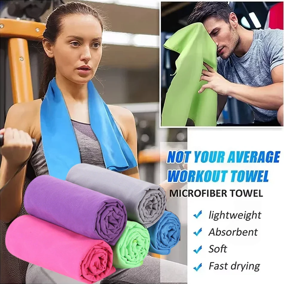 1/14 Stück Saugfähiges und Schnell Trocknendes Mikrofaser-Reisehandtuch Superweiches Kompaktes Sporthandtuch Campinghandtuch Großhandel Image