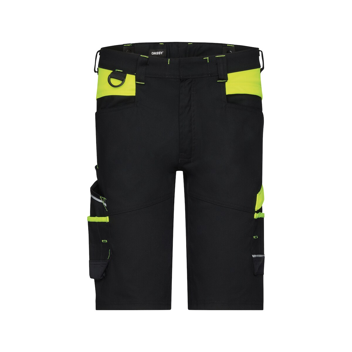 DASSY® Manilla Stretch-Arbeitsshorts, 4-Way-Stretch, Cordura®, OEKO-TEX® schwarz/neongelb 62 Image