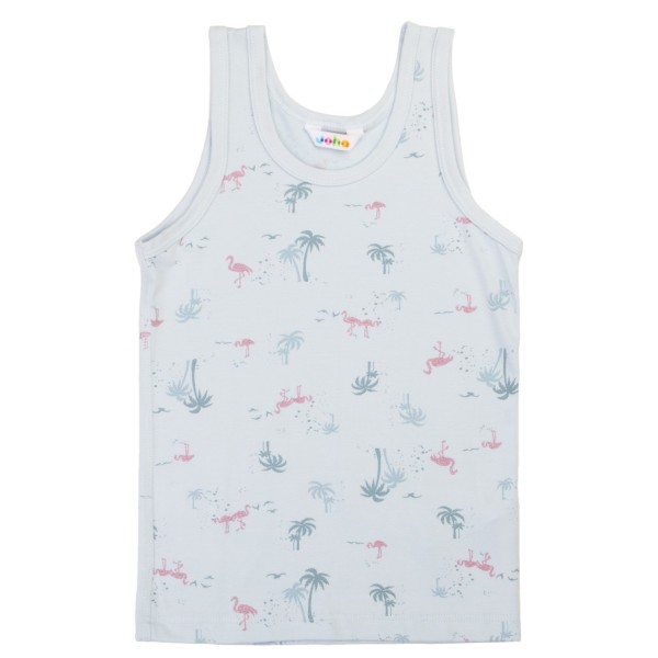 Joha - Girl's Undershirt - Top Gr 150 grau/weiß
