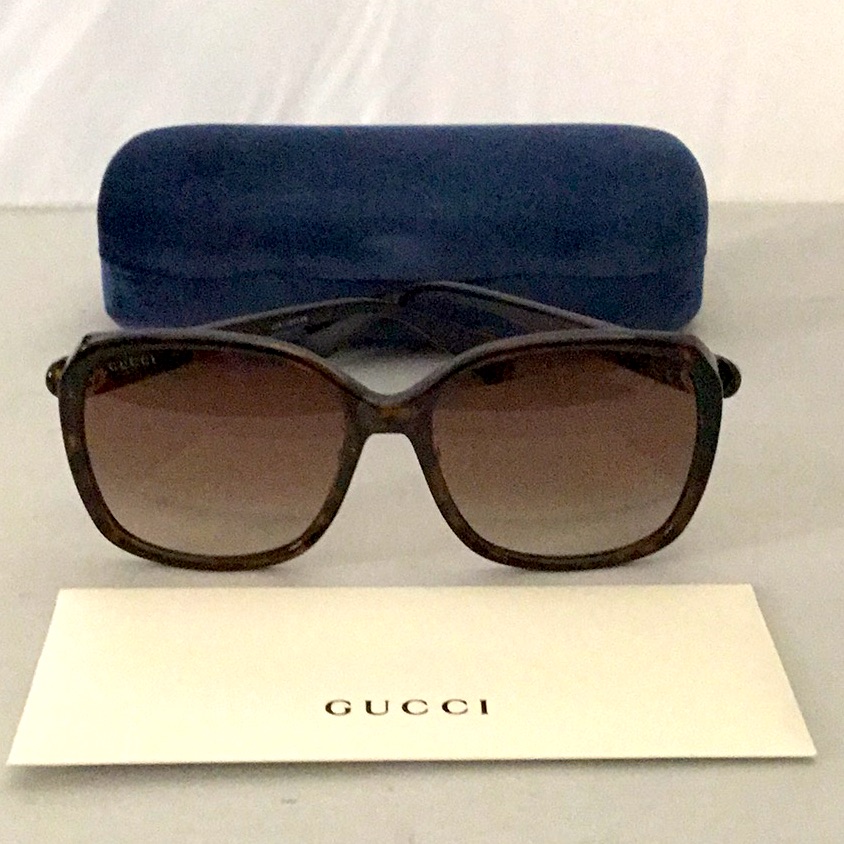 Gucci Accessories | Gucci Brown Gradient Round Ladies Sunglasses. | Color: Brown | Size: 57/17/145
