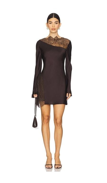 Allegra Lace Panelled Mini Dress