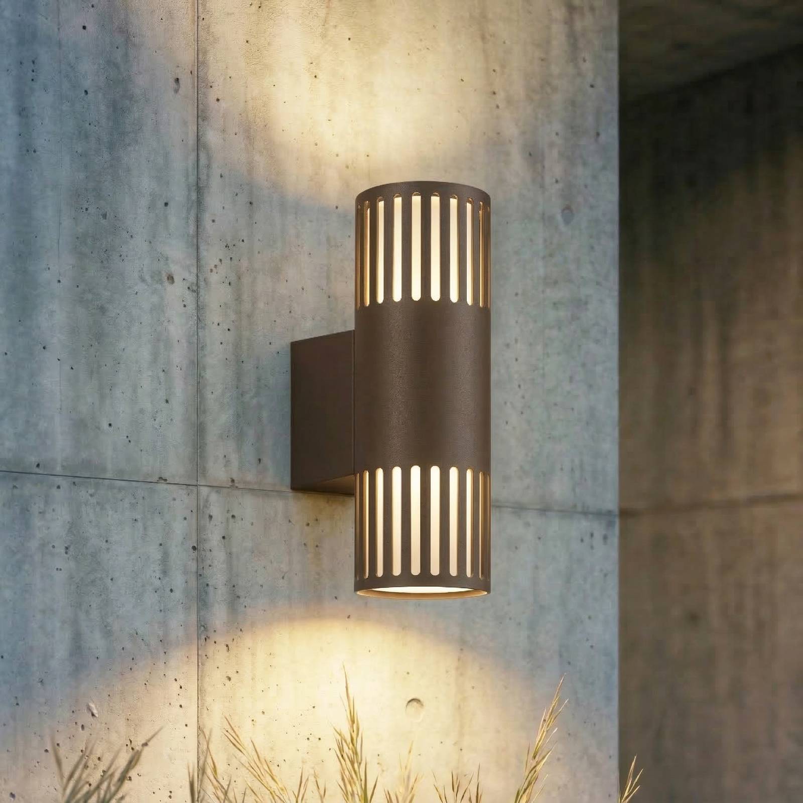 Outdoor Wall Light Lurinda Lindby, dimmable, Brown / rust, metal, Modern, Outdoor Wall Light