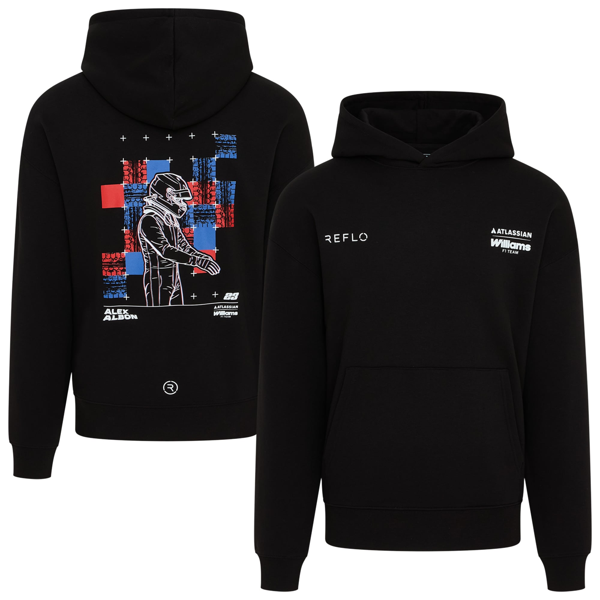 Sweat à capuche graphique unisexe Rokit Williams Racing X Reflo Alex Albon - unisexe Taille: S