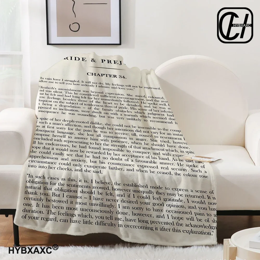 Pride Prejudice Überwurfdecke Mr Darcy Zitat Vintage Buchseitenstil Heimtextilien Weich Gemütlich Kariert