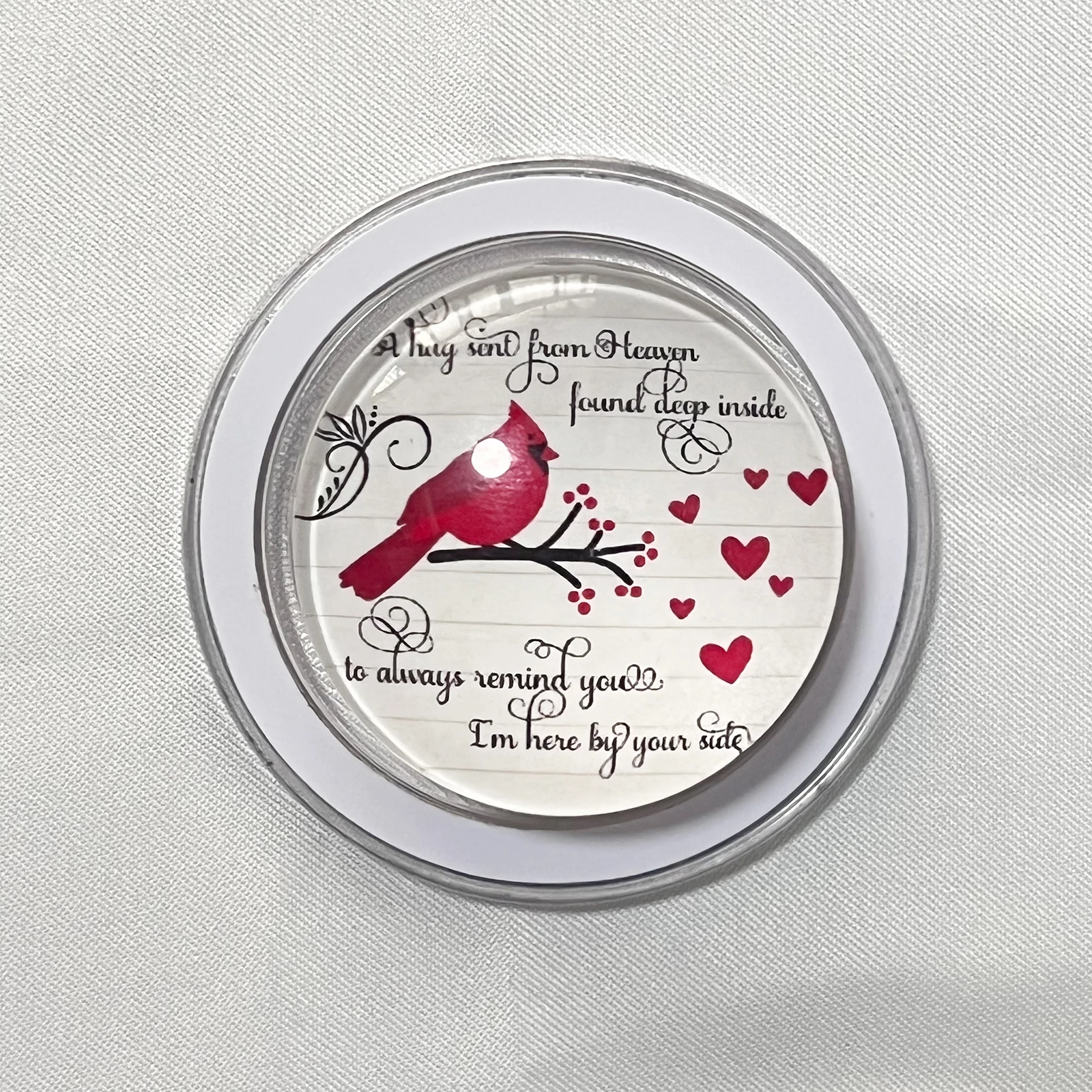 3D Kristallkugel Roter Papagei Handyhalterung Hülle Ständer für MagSafe Magnetische Halterung für iPhone 17 Pro Max 16 Pro Max Samsung Griptok Image