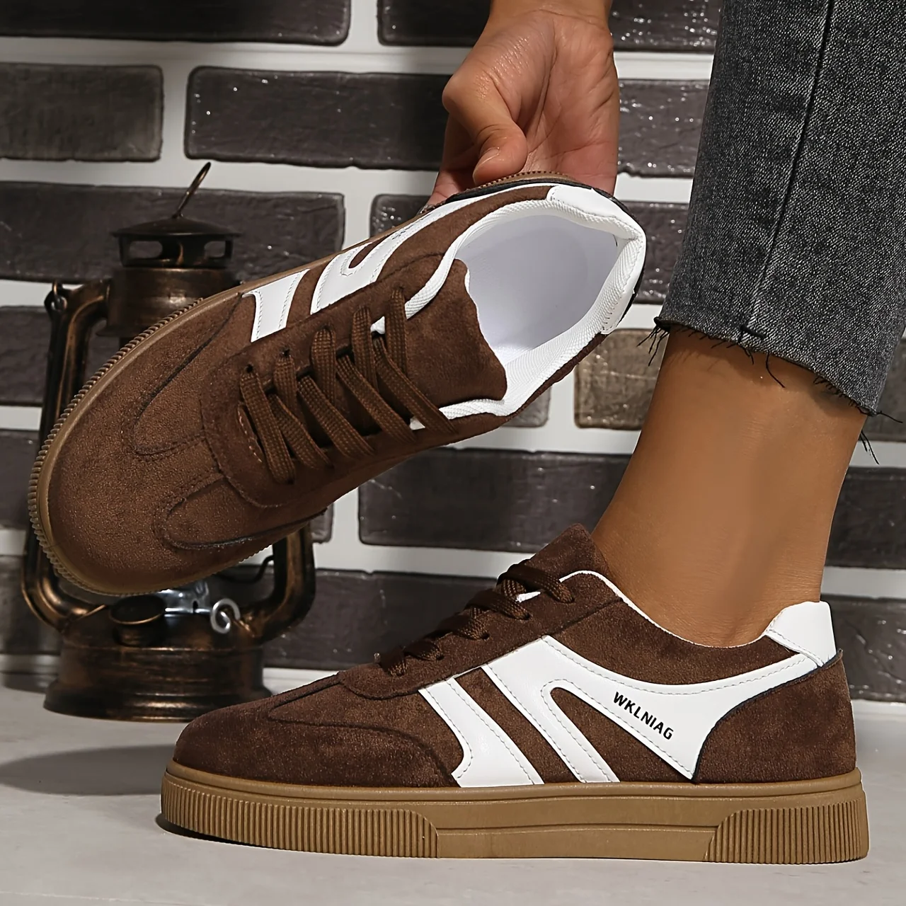 Freizeitschuhe, flache Schuhe, Laufschuhe, Turnschuhe, große Größen, Damenschuhe, bequem und leicht, Retro-Stil, College-Stil