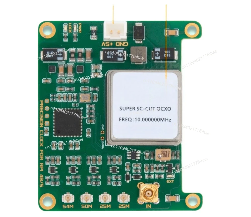 Für Raspberry Pi 4B/5 verbessertes, extrem rauscharmes, temperaturunabhängiges Quarzoszillator-Taktboard Image