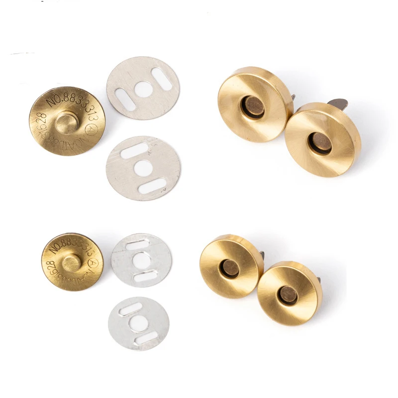 10er-Set / Packung 14 mm-18 mm Magnetverschlüsse Taschenmagnet Automatische Adsorptionsschnalle Messingknöpfe Druckknöpfe Geldbörsenknöpfe DIY Image