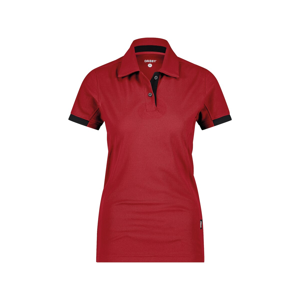 DASSY® Traxion Next Women Damen-Poloshirt, D-FX Flex, tailliert, UV-Schutz UPF 50+, Mesheinsätze, Art. 710085 rot/schwarz XL Image