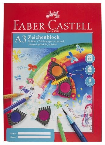 Faber Castell Zeichenblock Zeichenblock A4 20 Blatt 100g/m² Image