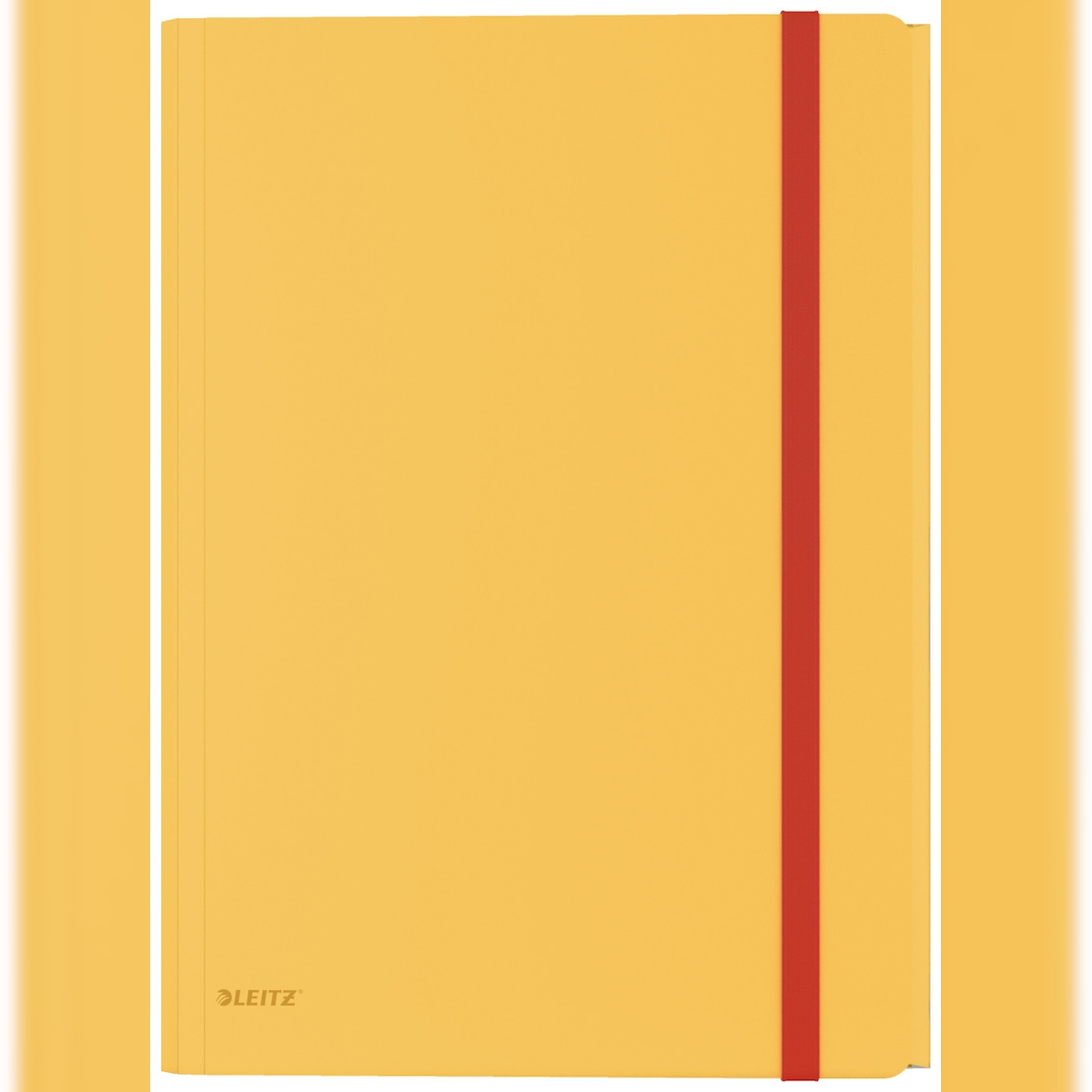 LEITZ Eckspannermappe Cosy PP, mit Tasche, gelb, A4, für ca. 150 Blatt, 3 Klappen, Gummibandverschluss, 1 Packung = 3 Stück Image