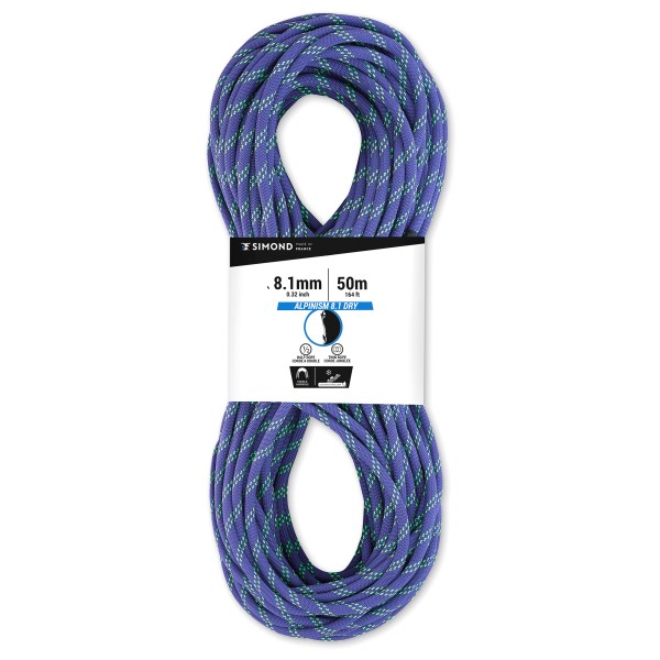 SIMOND - Rappel Alpinism 8.1 - Halbseil Länge 50 m blau