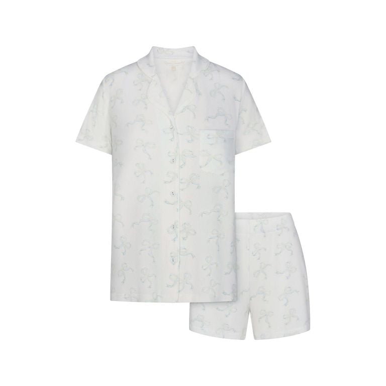Short Pajama Set - White - Skims Nightwear