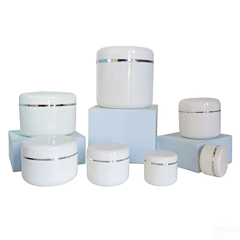 Vasetti Cosmetici in Plastica PP con Coperchi da 5ml 10ml 15ml 20ml 30ml 50ml 100ml 150ml 200ml 250ml 500ml