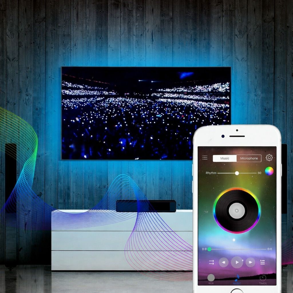 RGB Waterproof LED Strip Light SMD Kit With Bluetooth & WiFi Control RGB Waterproof LED Strip Light SMD Kit With Bluetooth & WiFi Control