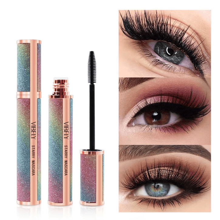 4D Brilliant Starry Sky Waterproof Mascara Volumizing, Lengthening & Curling Lash Mascara 8127 3pcs