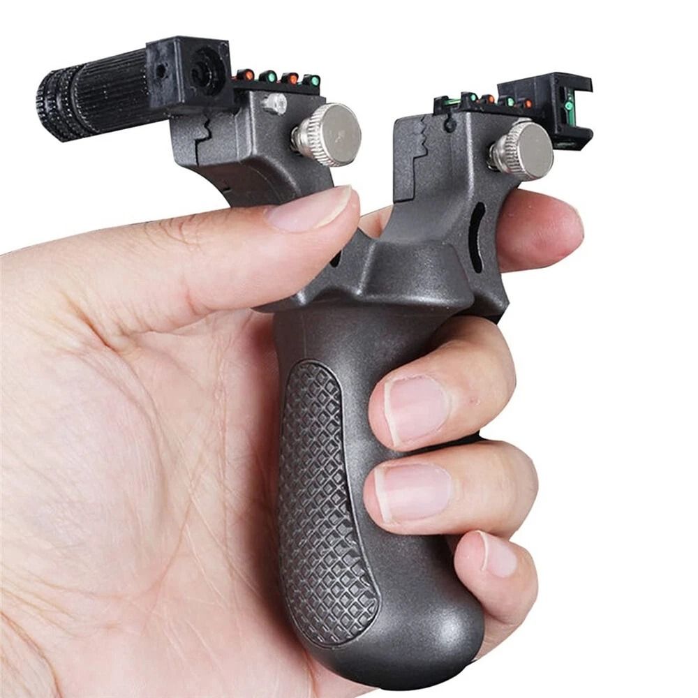 Professional Hunting Catapult Laser Slingshot With Rubber Aim Point High Accuracy Professional Hunting Catapult Laser Slingshot With Rubber Aim Point High Accuracy