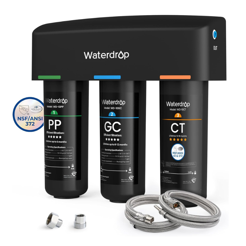 Waterdrop TSA Layer Under Sink Water Filter System Reduces PFAS, PFOA PFOS, Fluoride & More Waterdrop TSA Layer Under Sink Water Filter System Reduces PFAS, PFOA PFOS, Fluoride & More