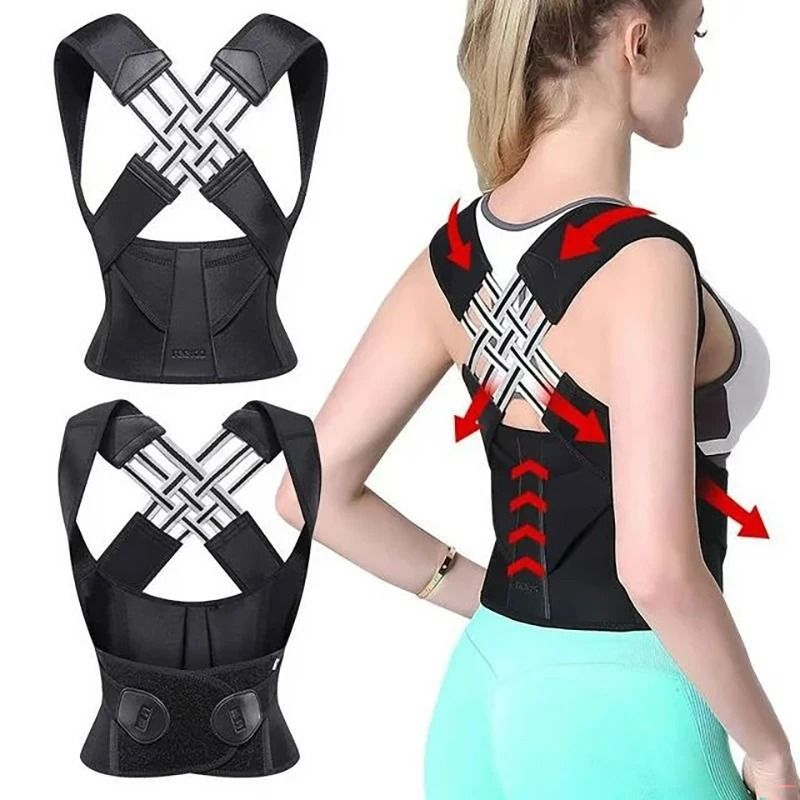 Ergonomic Dual Zone Spinal Realignment Brace black xxl