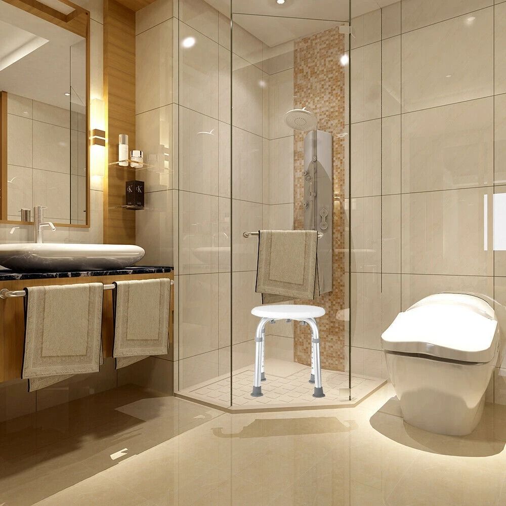 Adjustable Shower Chair For Elderly Anti Slip Medical Bath Stool With Stable Support Adjustable Shower Chair For Elderly Anti Slip Medical Bath Stool With Stable Support