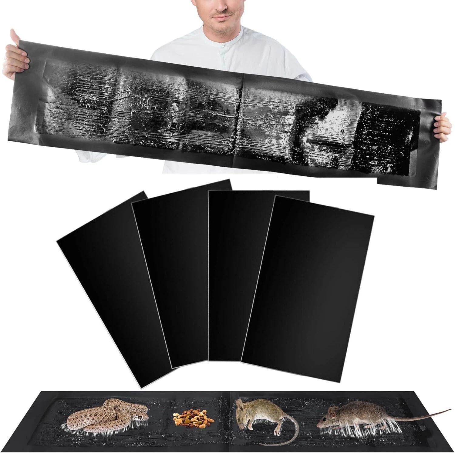 Mouse Glue Traps Anti Slip Rodent Sticky Pads For Mice, Rats, And Snakes Mouse Glue Traps Anti Slip Rodent Sticky Pads For Mice, Rats, And Snakes