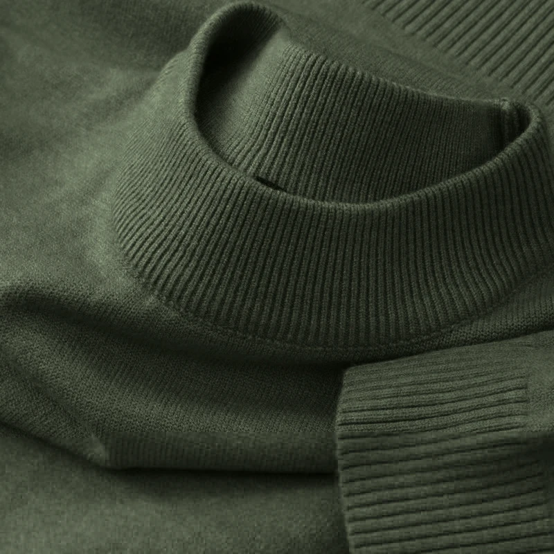 Men's Mock Neck Sweater Lightweight Knit Pullover For Casual Everyday Comfort dark Gray m