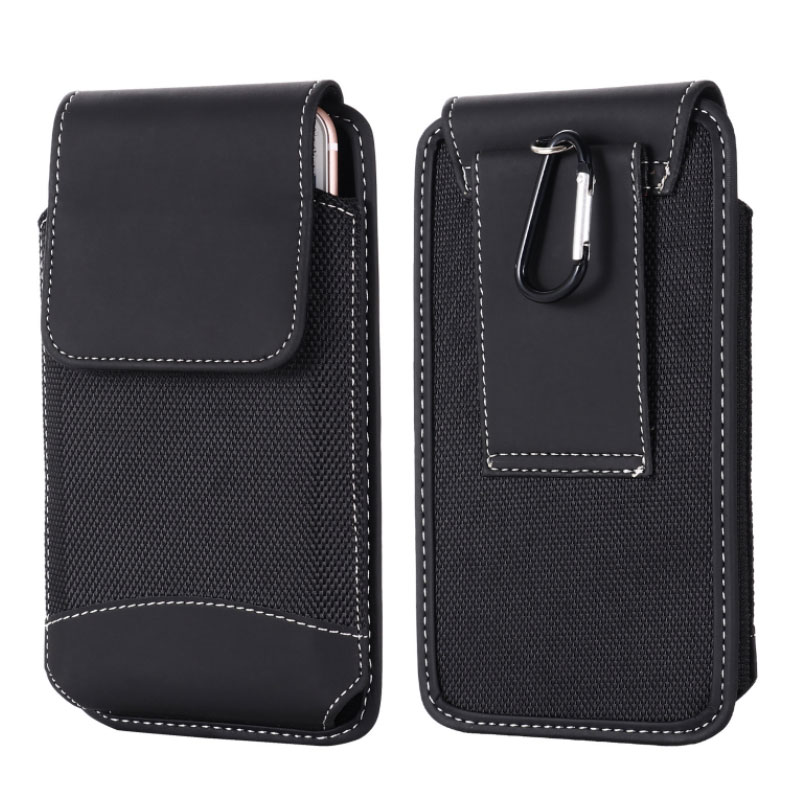 Universal Phone Pouch Belt Clip Leather Holster Smartphones black l