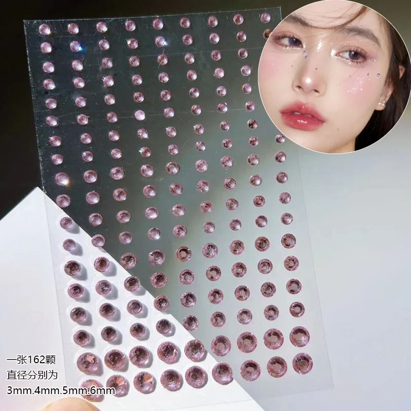 GlamShine Rhinestone Face Stickers Self Adhesive Face Gem Stickers Festival Makeup Jewels 09