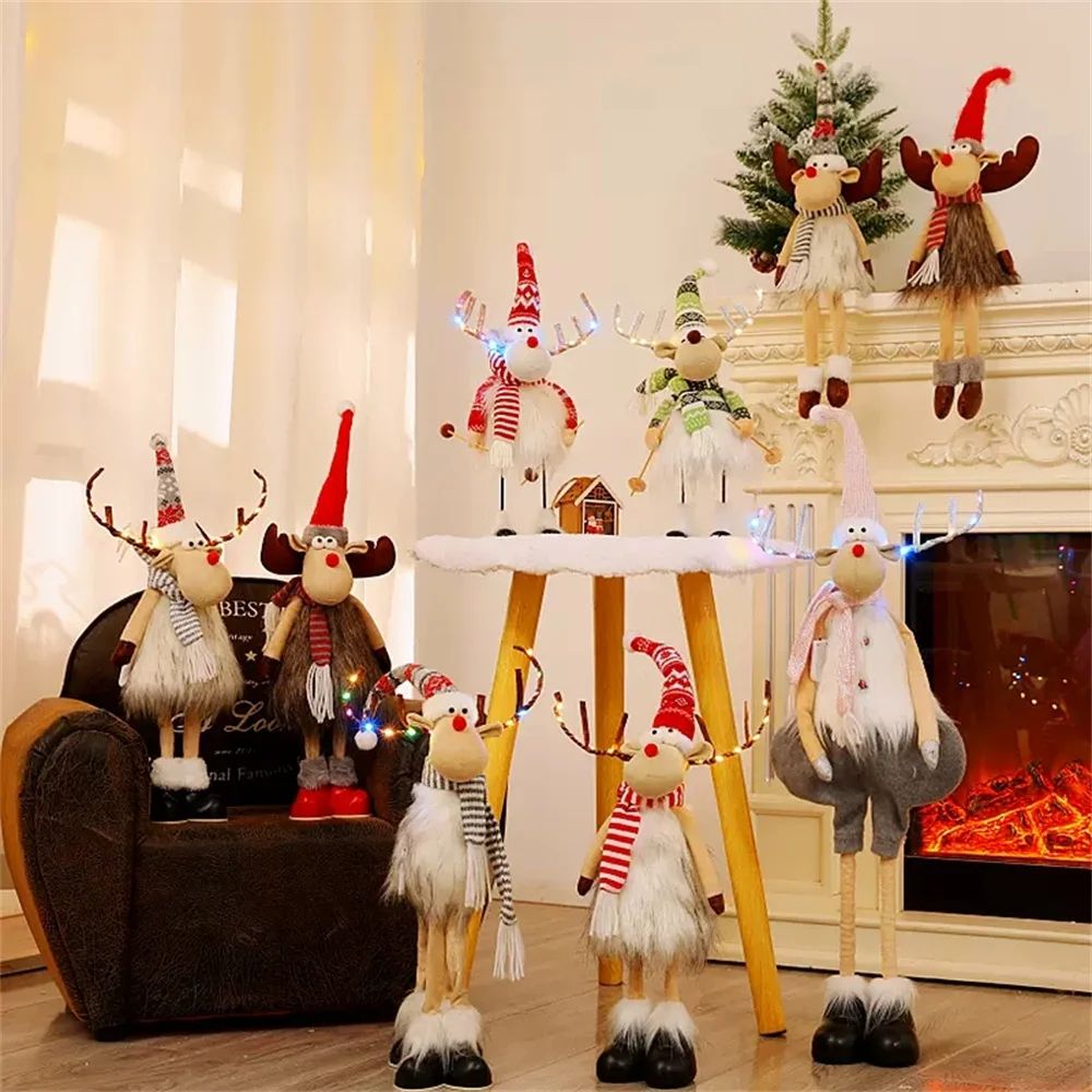 Large Standing Lighted Christmas Reindeer Figurine e