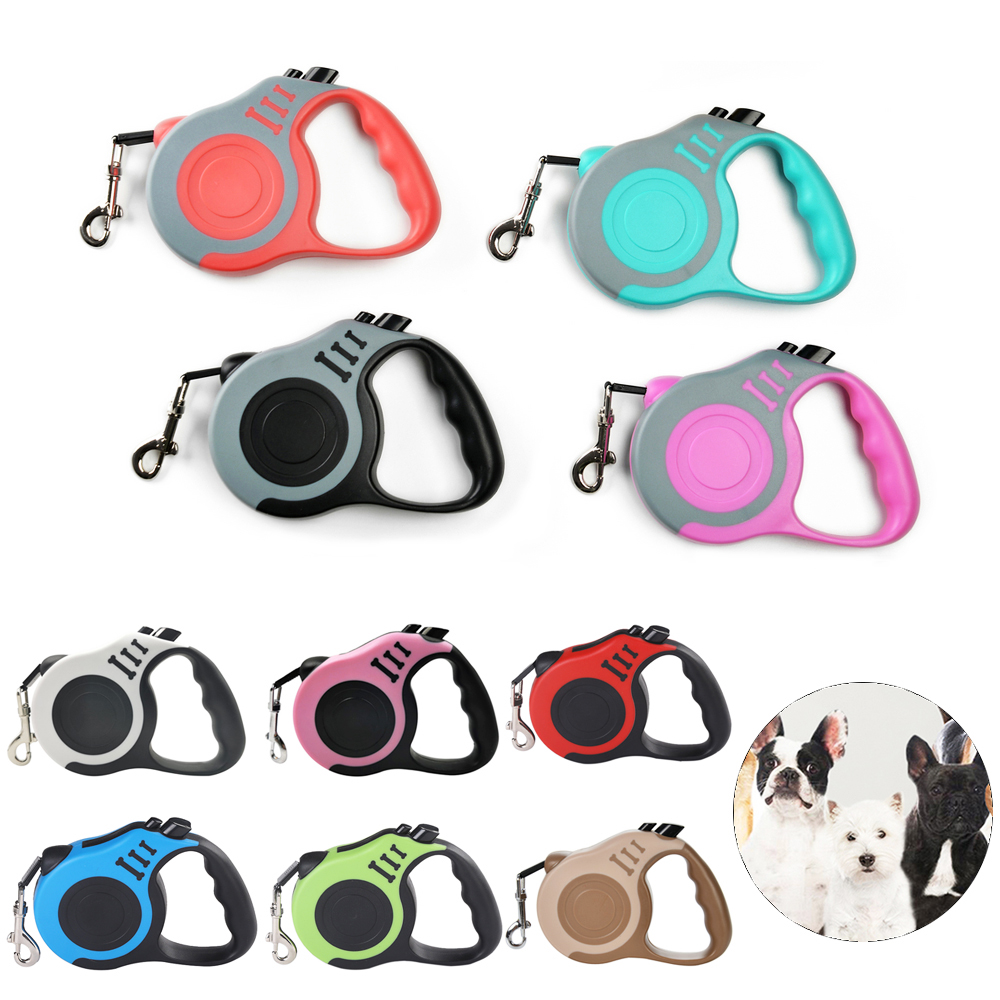 Retractable Nylon Dog Leash For Small, Medium, And Large Dogs Durable And Comfortable Lead For Your Pets green 3m