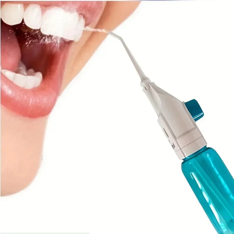 Portable High Pressure Manual Oral Irrigator Travel Water Flosser For Deep Gum And Teeth Cleaning black