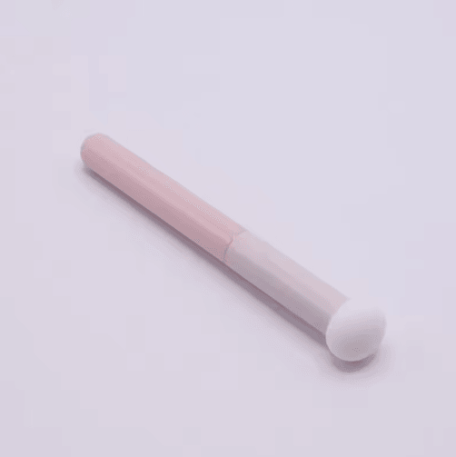 2PCS Precision Concealer Brush Set With Soft Sponge For Flawless Coverage pink And White 2pcs
