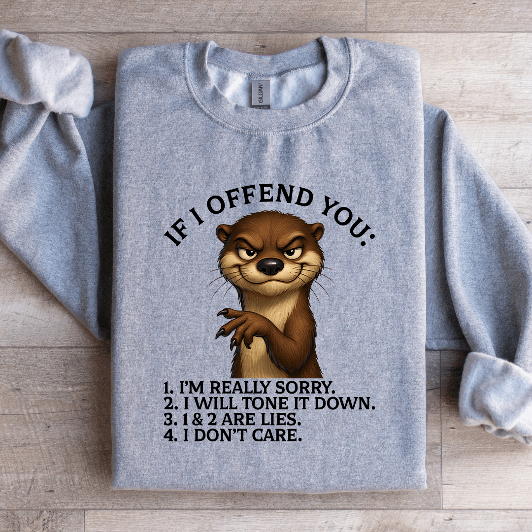 If I Offend You Sweatshirt S Light Pink