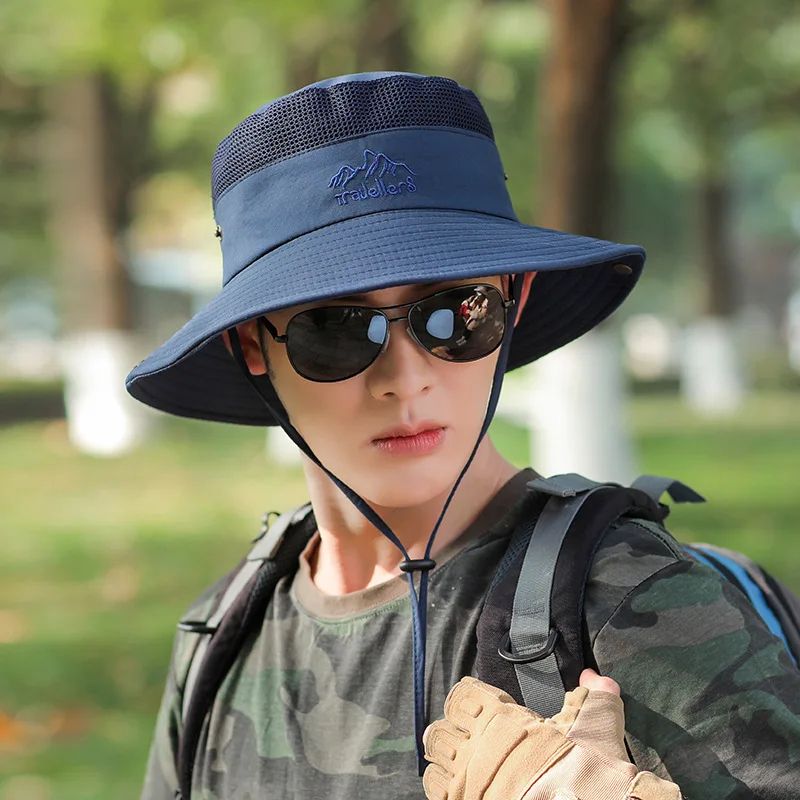 Outdoor Quick Dry Bucket Hat Breathable Sun Protection Fishing Hat b 56 60cm