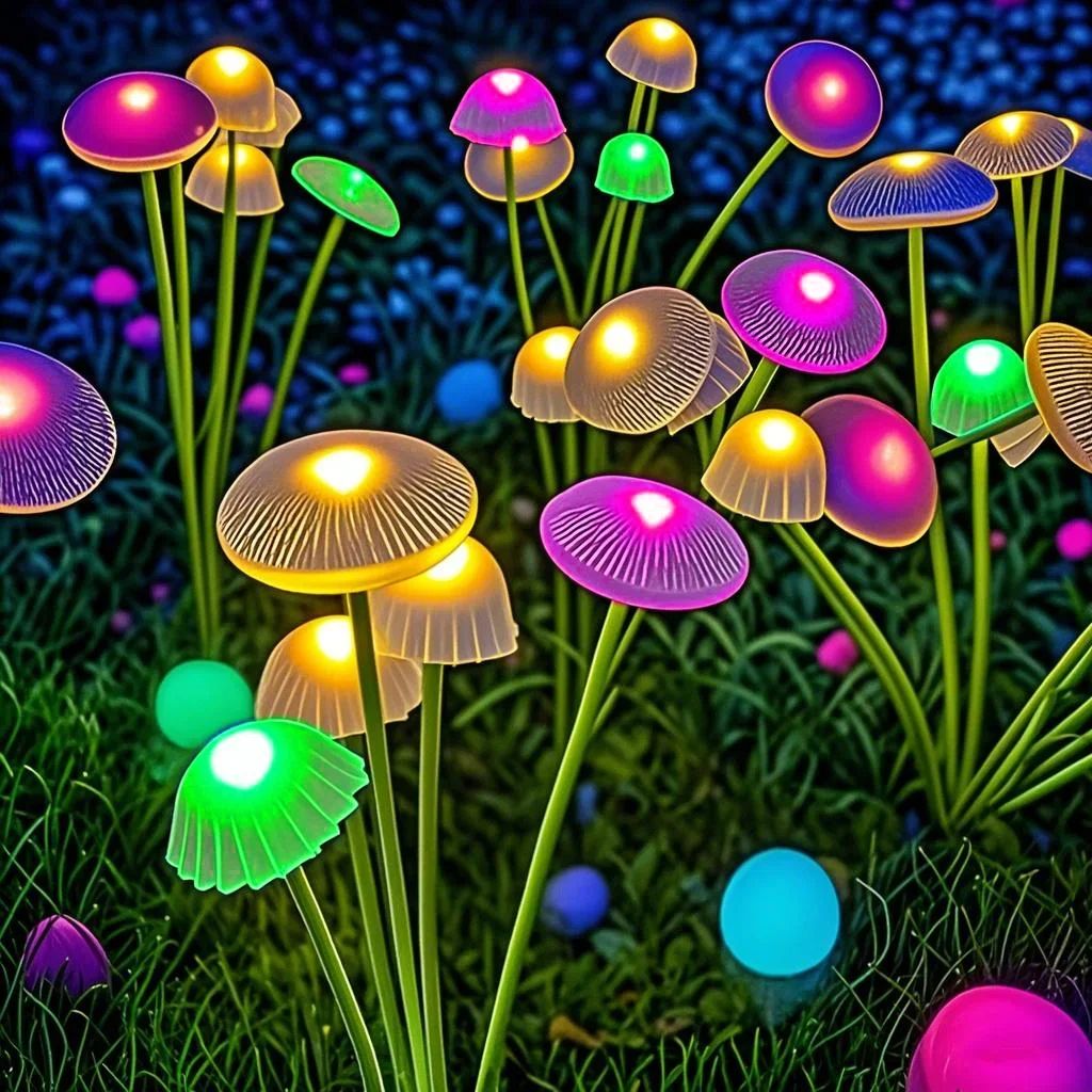 Solar Jellyfish Sway Garden Lights Waterproof LED Outdoor Pathway & Yard Landscape Decor rgb 1 Pc