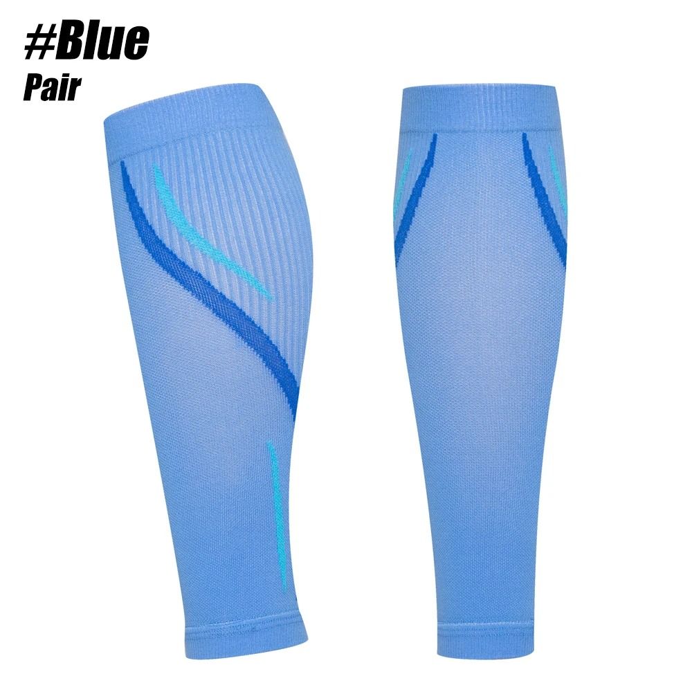 Professional Medical Grade Calf Compression Sleeves (Pair) blue xl