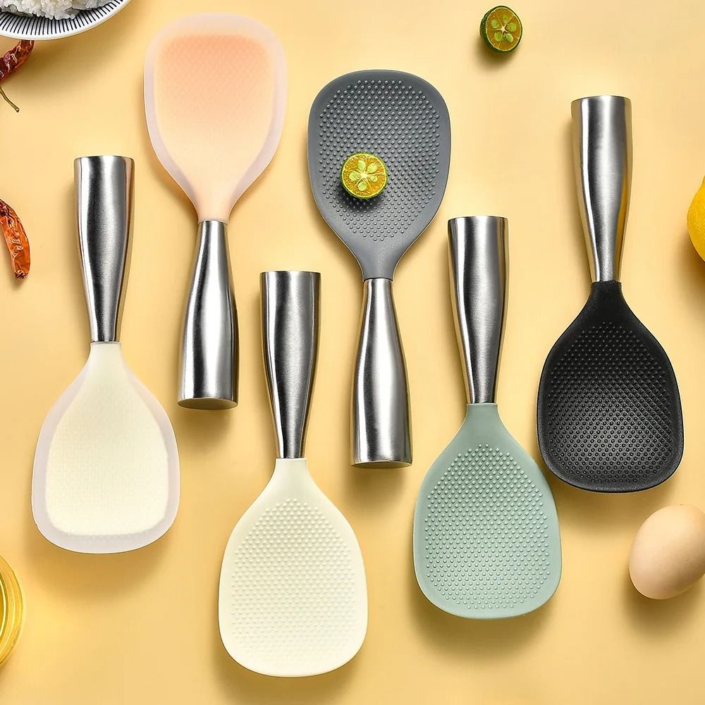 Premium High Heat Resistant Silicone Cooking And Serving Spoon translucent White