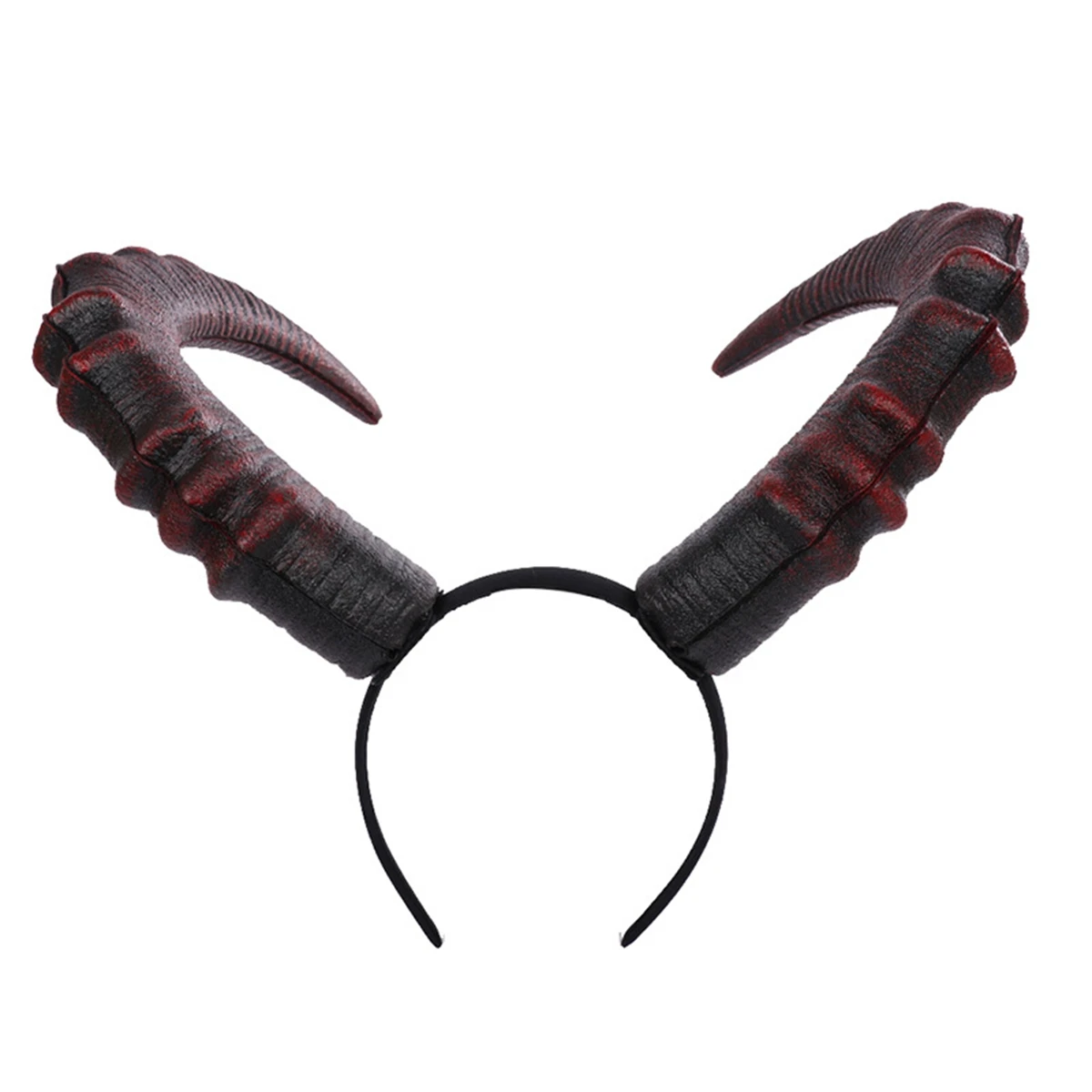 Schwarz Rot Dämon Horn Kopfschmuck Cosplay Frauen Gothic Teufel Tier Ox Hörner Kopfbedeckung Halloween Karneval Party Kostüm Requisiten