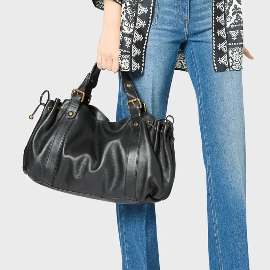 2025 Sac à main à bandoulière Simple pour femmes, sac Boston élégant et polyvalent, sac de travail intérieur en Polyester doux