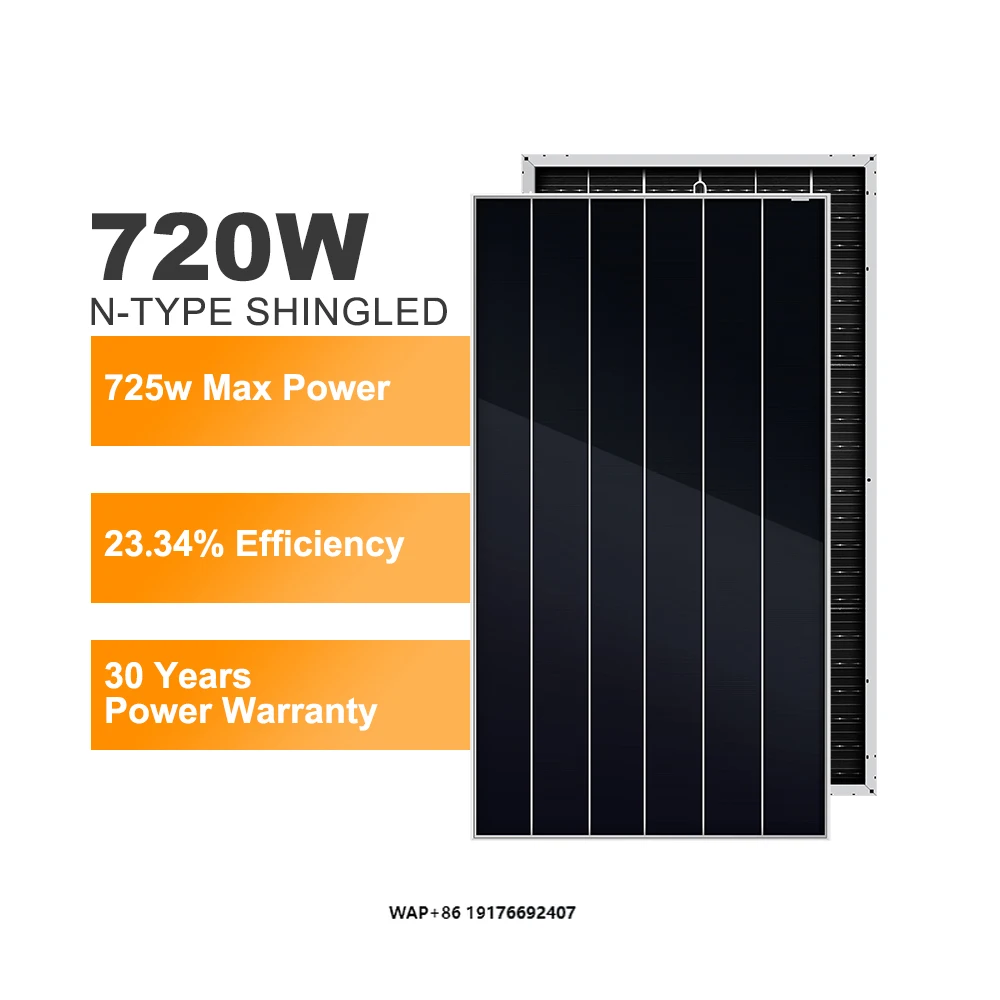Kaufen Sie die besten 700W 720W 730W Solarmodule 720W PV-Module bifazial für industrielle Solaranlagen. Image