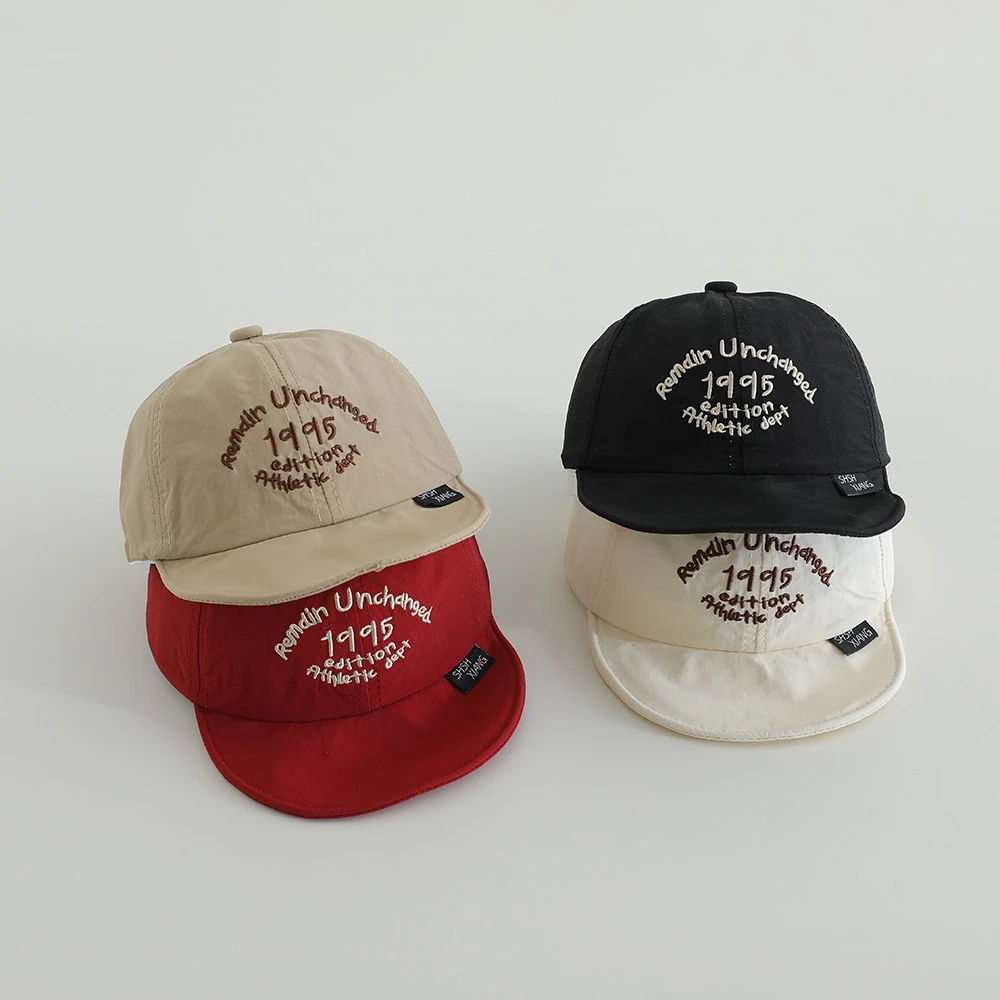 Schnell trocknende Baby-Entenzungenmütze, Sommer-Eave-Baseballmütze für Kinder, 1–3 Jahre, Kinder, Sommer-Sonnenhüte, modische Buchstaben-Sonnenschutz-Visiere Image