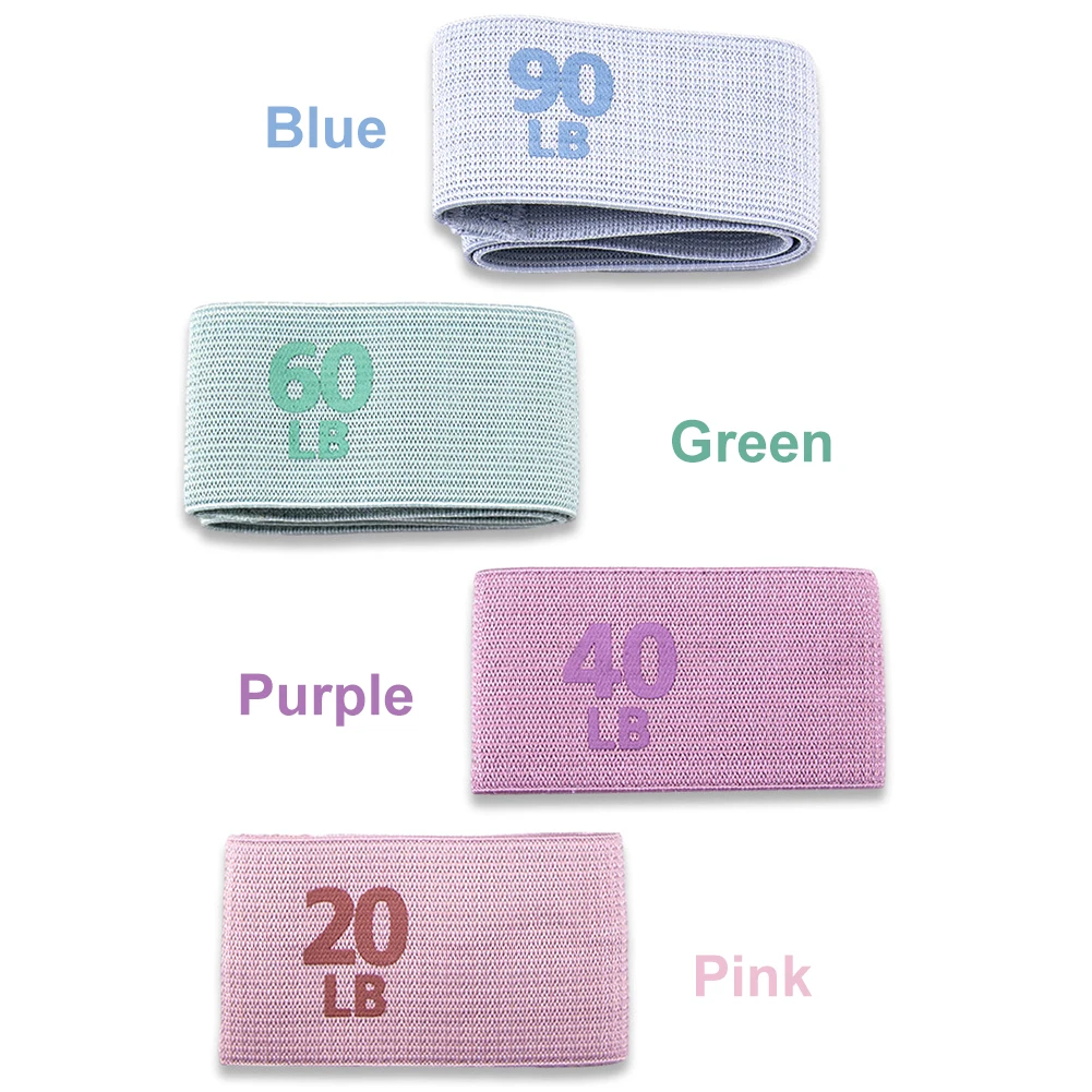1pc Elastic Workout Bands with Anti-Slip Grip Portable Glute Thigh Yoga Strips for Stretching Fitness Gym Exercise Equipment