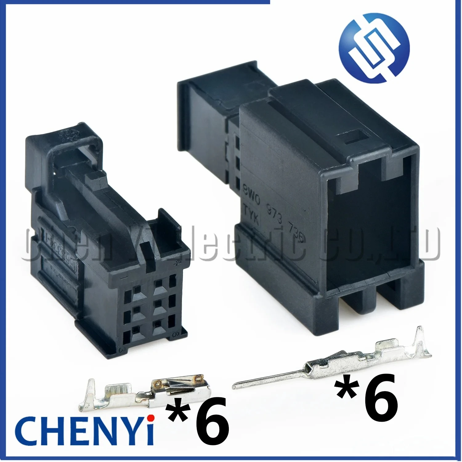 6-poliger Kfz-Steckverbinder im Rücklicht Kabelbaumstecker 1563334-1 8W0971636 2236956-1 8W0973736 8W0 971 636 8W0 973 736 Image