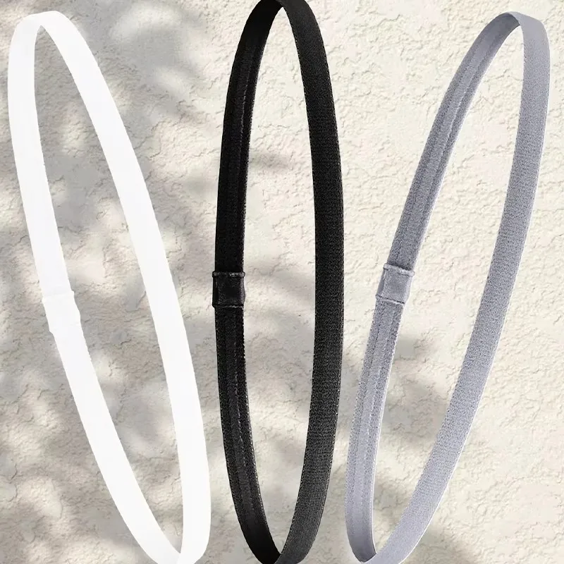 5/10/20Pcs Nicht-Slip Elastische Schweißband Outdoor Sport Stirnband Fitness Übung Yoga Haar Band Fußball laufen Schweißbänder Image