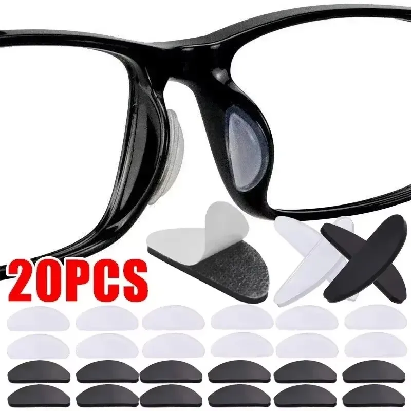 5/10/20 stücke Anti Slip Brillen Nasenstützen Silikon Unsichtbare Gläser Luft Kissen Nase Pads Transparent Nase-halter Image